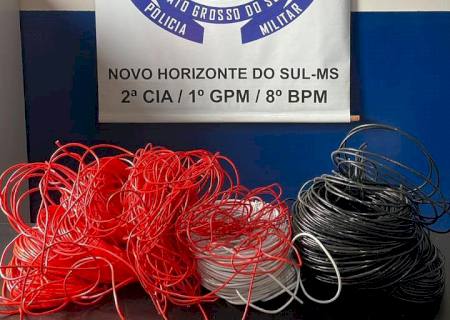 Homem é preso por furto de fios elétricos de órgão público em Novo Horizonte do Sul